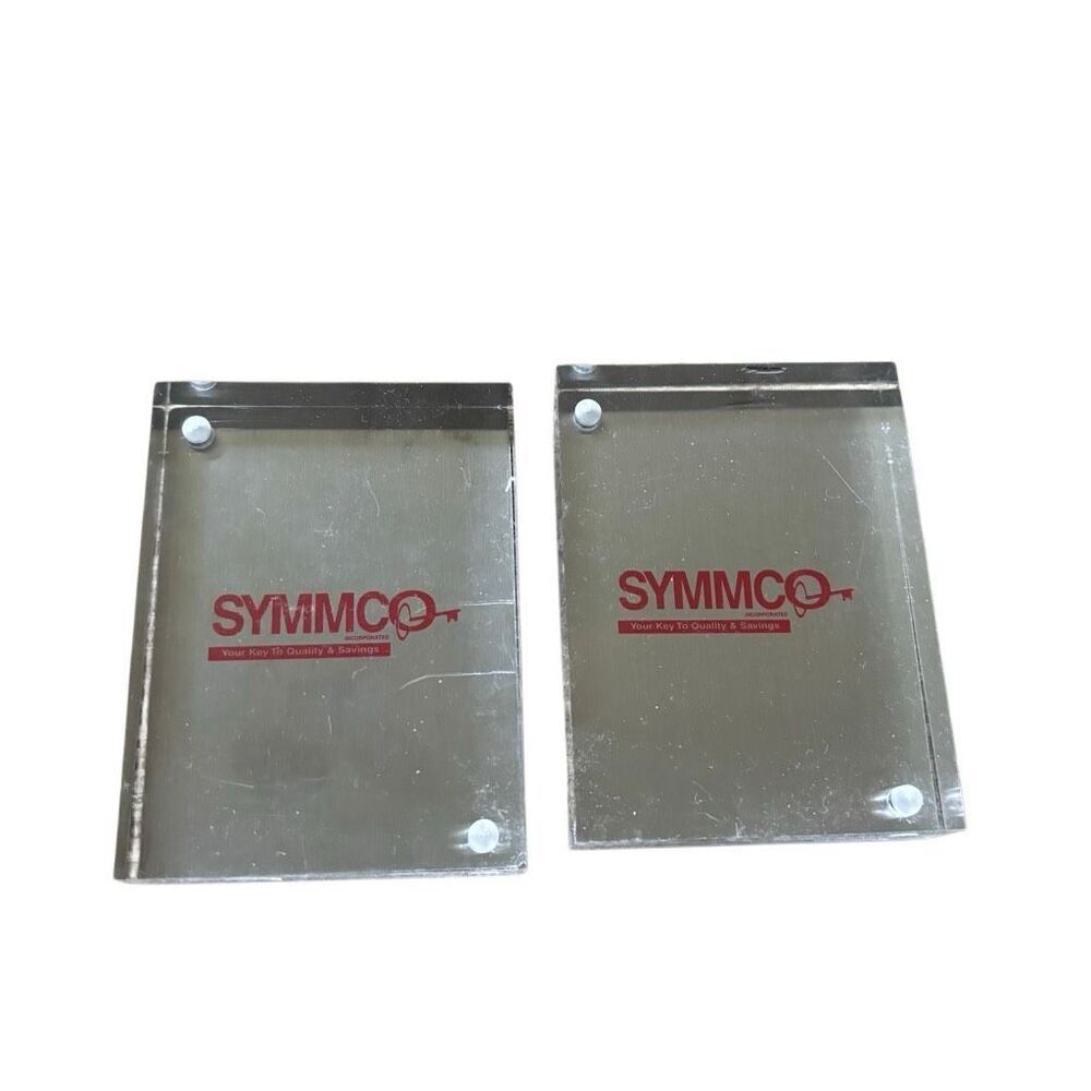 2 Symmco Paperweights Sykesville Pennsylvania